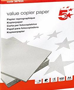 5 Star Value Copier Paper Multifunctional Ream-Wrapped FSC A4 White [500 Sheets]